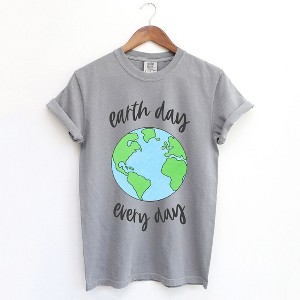 Simply Sage Market Women's Earth Day Every Day Short Sleeve Garment Dyed Tee - 1 of 2