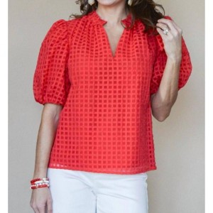 Women's Poppy Fields Puff Sleeve Top - SUGARLIPS - 1 of 3