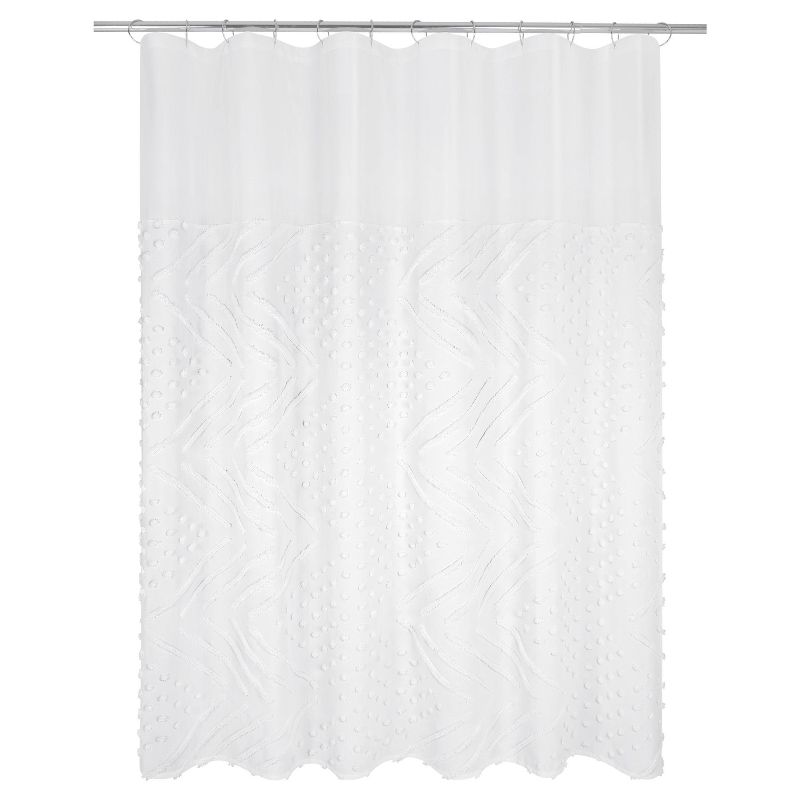 Dotted Chevron Shower Curtain - Allure Home Creations, 1 of 8