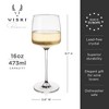 Viski Reserve Julien Crystal Wine Glasses - European Crafted White Wine Glasses Stemmed Set of 4 - 16oz Wine Glass for Special Occasions Gift Ideas - 3 of 4