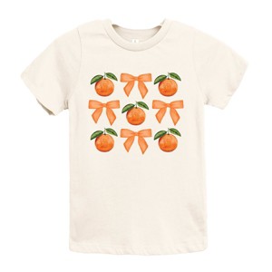 The Juniper Shop Coquette Oranges Chart Youth Short Sleeve Tee - L - Cream - 1 of 4