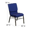 Flash Furniture HERCULES™ Series Auditorium Chair - Chair with Storage - 19inch Wide Seat - Navy Fabric/Gold Vein Frame - 4 of 4