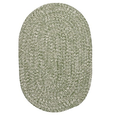 Colonial Mills Howell Tweed Braided Rug, Green 5x5, Round Shape