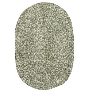 Colonial Mills Howell Tweed Braided Rug, Green 6x8, Oval Shape - 1 of 3