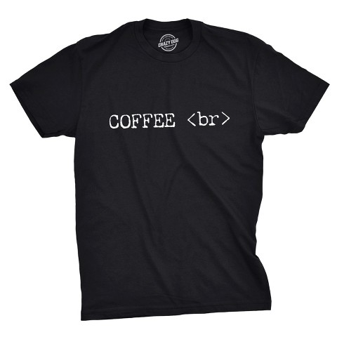 Мужские футболки Crazy Dog T-Shirts, Inc. Mens Coffee Break T Shirt Funny Coding Developer Tee - Crazy Dog Men's T Shirt For Coffee Lovers Black S