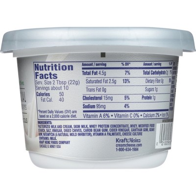 Philadelphia Whipped Cream Cheese Nutritional Information – Runners ...