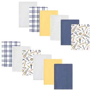 Luvable Friends Hudson Baby Flannel Burp Cloths 12pk Set - 1 of 2