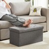 NicBex 30" Storage Bench Rectangle Ottoman with Storage Padded Seat Cushion Lounge Box for Bedroom, Entryway - 2 of 4