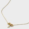 14K Gold Dipped Cubic Zirconia Rondelle Y Initial Necklace - A New Day™ Gold - 4 of 4