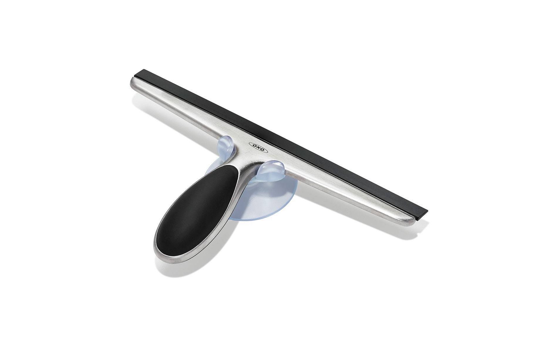 OXO Stainless Steel Squeegee: Durable Bathroom & Window Cleaning Tool with Hook, 6-inch Height