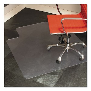 ES Robbins EverLife Chair Mat for Hard Floors, Heavy Use, Rectangular with Lip, 45 x 53, Clear - 1 of 4