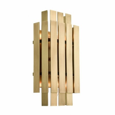 Livex Lighting Greenwich 2 - Light Wall Light in  Natural Brass