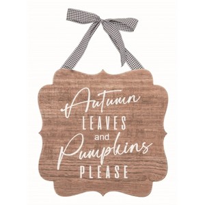 Transpac Wood 11.75 in. Brown Autumn Shaped Autumn Decor - 1 of 2
