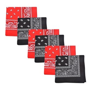 Mechaly Paisley 100% Cotton Bandanas - 6 Pack - 1 of 4