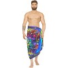 LA LEELA Men's Vacation Beachwear Lava Lava Sarongs Swimwear Cover Up Summer Long Holidays Wrap Vacation Pareo For Men One Size Multicolor, Hearts - 4 of 4