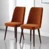 Sevobal Dining Chairs Mid-Century Modern Dining Chairs Set of 2 with Soft Upholstery for Kitchen Living Room, Orange, 20"*36"*18" - 3 of 4