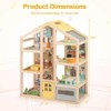 Safstar Kids Wooden Dollhouse with 7 Rooms 18 Pcs Furniture Accessories 2 Figures - 2 of 4