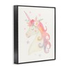 Stupell Industries Charming Unicorn Smiling Flower Crown Stars Design Framed Giclee Art, Black, 11" x 14" - 2 of 4