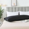 Cotton body pillow cover, 20x54 inch, breathable skin - friendly, envelope closure, black. - 2 of 4