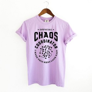 Simply Sage Market Women's Official Chaos Coordinator Short Sleeve Garment Dyed Tee - 1 of 2