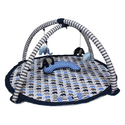 Bacati - Baby Activity Gyms & Playmats (Elephants Blue/Grey)