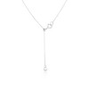 Classic Gold 14K White Gold, 2.92ct Amethyst, Diamond Necklace - 4 Stones - Purple - 17 Inch - 2 of 3