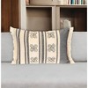 HomeRoots 14" X 20" Beige and Black Southwestern Cotton Throw Pillow With Fringe - 2 of 4