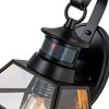 C Cattleya 1-Light Black Metal and Brass Dusk to Dawn Outdoor Wall Lantern Sconce - 3 of 4