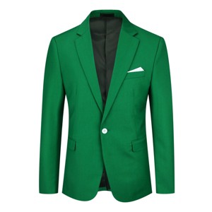 Cloudstyle Men's Suit Jacket One Button Slim Fit Sport Coat Daily Black Blazer - 1 of 4