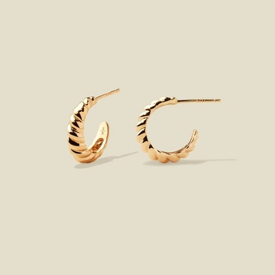 Made By Mary | Gloss Croissant Hoop Earrings
