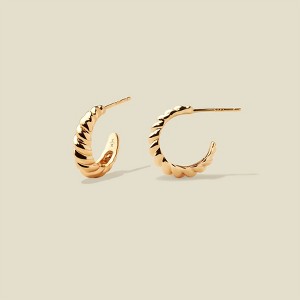 Made By Mary | Gloss Croissant Hoop Earrings - 1 of 4
