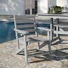 Flash Furniture Tolleson Commercial Grade Adirondack Dining Chair with Fold Out Cup Holder, Weather Resistant Recycled HDPE Adirondack Chair - 4 of 4