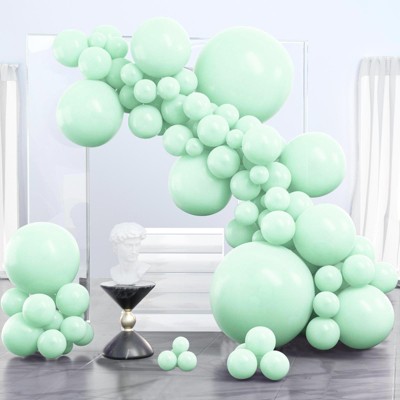 PartyWoo Balloons Mint Green Pastel Light Peppermint 36 18 12 10 5 Inch 100 pcs
