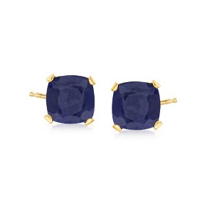 Ross-Simons 5.50 ct. t.w. Sapphire Martini Stud Earrings in 14kt Yellow Gold - 1 of 4