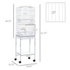 Akoasm 60 Inch Metal Parakeets Parrot Bird Cage & Bird House With Detachable Rolling Stand, Storable Basket And Accessories-White - 2 of 4
