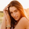 2pcs Gold Chain Link Bracelet, Stainless Steel Crystal Friendship Bracelets Bangle,Watch Band Chains Wristband - 3 of 4