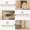 Buffet Cabinet with Storage, Sideboard Storage Cabinet with Rattan, Accent Cabinet for Living Room, Hallway, Liquor Coffee Buffet for Kitchen Natural - 4 of 4