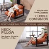 Bosmiller Space-Saving Accent Chair - Water-Repellent Oiled Leather for Small Apartments - 4 of 4