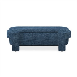 Tramull Linen Upholstered Storage Bench with Foam Cushion, Large Capacity Entryway Seat for Living Room & Bedroom - 1 of 4