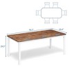 Homhougo 78.7"Farmhouse Dining Table for 6-8 People Rustic Industrial Kitchen Table with Sturdy Metal Frame & Chamfered Corners White - 2 of 4