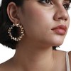 SOHI Women's Crystal Hoop Earrings - 4 of 4