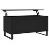 vidaXL Coffee Table Black Engineered wood, Metal Medium - 2 of 2
