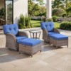 Belord 5 Pieces Small Patio Furniture Set with Patio Swivel Gliding Rocker Chairs, Weather Resistant Outdoor Conversation Set with Wide Back Rocker - 2 of 4