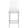 Chrome Counter Height Stools with Clear Acrylic Seat and Back, Ideal for Modern Kitchens and Wet Bars (Set of 2) - 4 of 4