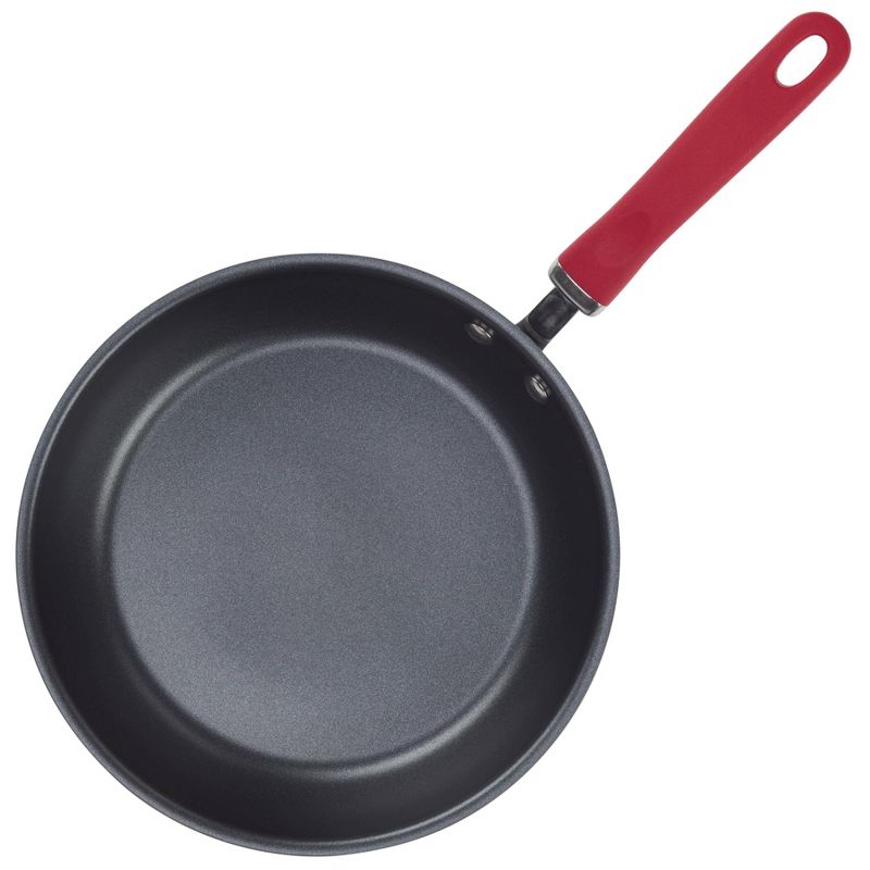 Rachael Ray Create Delicious 10.25&#34; Hard Anodized Nonstick Fry Pan Red Handles, 4 of 6