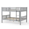 Twin Over Twin Kids' Clare Bunk Bed Gray - ioHOMES: Built-In Guard Rails & Ladder, Wood Veneer, Transitional Style - image 4 of 4