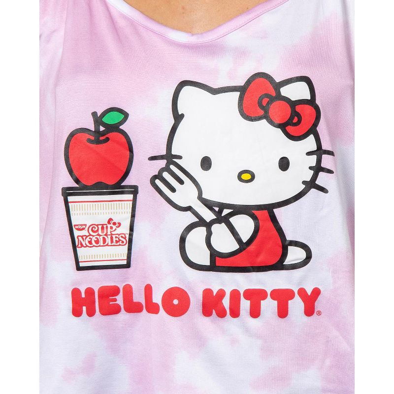 Hello Kitty X Cup Noodles Women's Cami And Shorts 2-Piece Lounge Set, 3 of 7