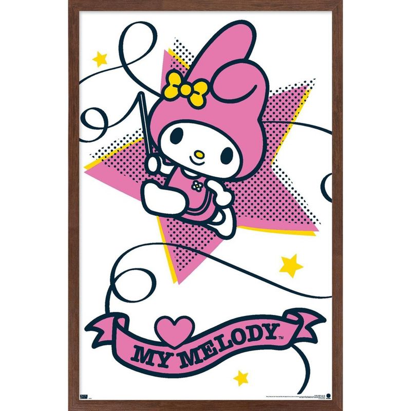 Trends International Hello Kitty and Friends: 21 Sports - My Melody Rhythmic Gymnastics Framed Wall Poster Prints, 1 of 7