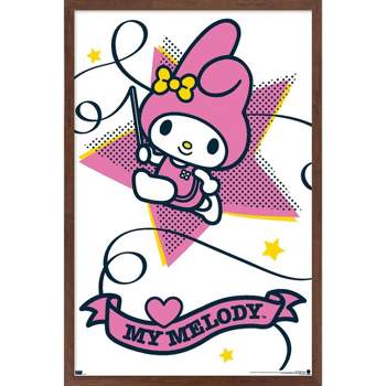Trends International Hello Kitty and Friends: 21 Sports - My Melody Rhythmic Gymnastics Framed Wall Poster Prints