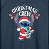 Women's - Lilo and Stitch - Christmas Crew Lightweight French Terry Wide Neck Long Sleeve Shirt - 2 of 4